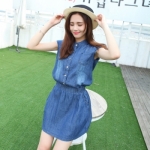 日韓版牛仔連衣裙(藍色)
